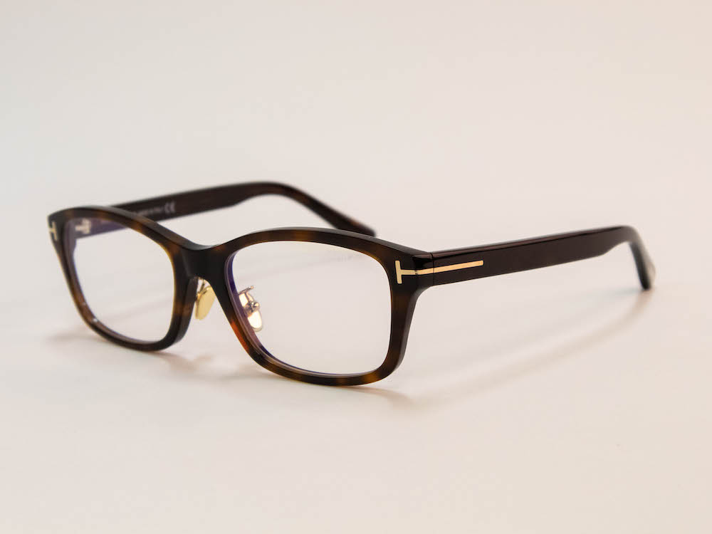 フルオーダー TOM FORD TF5724-D-B 052 メガネ ブルーライトカット 茶